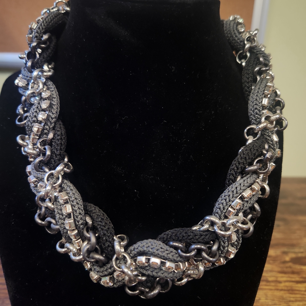 Liu Jo Black and Silver Chain Necklace